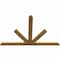 Ekena Millwork Saratoga Rough Sawn Timber Gable Bracket, Western Red Cedar, 96"W x 64"H x 2"D x 6"F, 16/12 Pitch GBW096X64X0206SAR00RWR - alternate 4